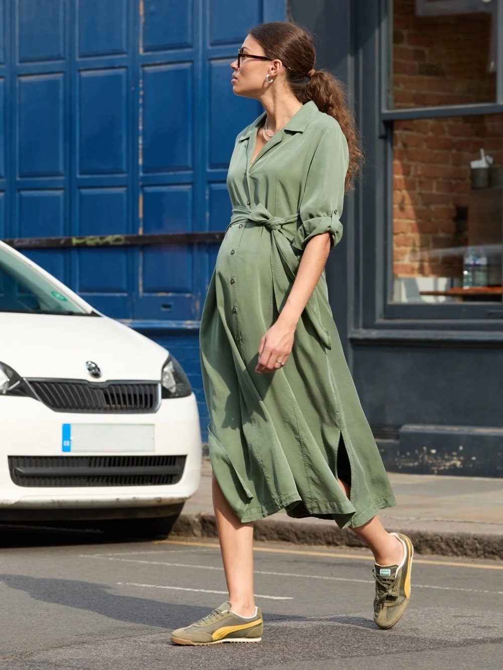 Isabella Oliver Kelsy Maternity Dress with Tie Waist